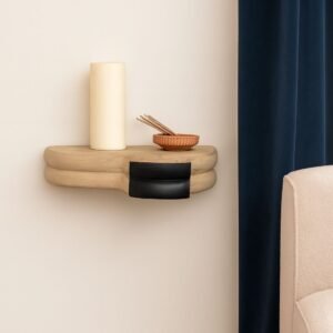 Comma-Shaped Wall Shelf