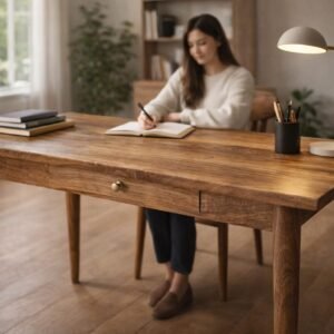 Mango Wood Folding Study Table | Compact, Lightweight & Sturdy | Ideal for Study, Laptop, Reading & Work
